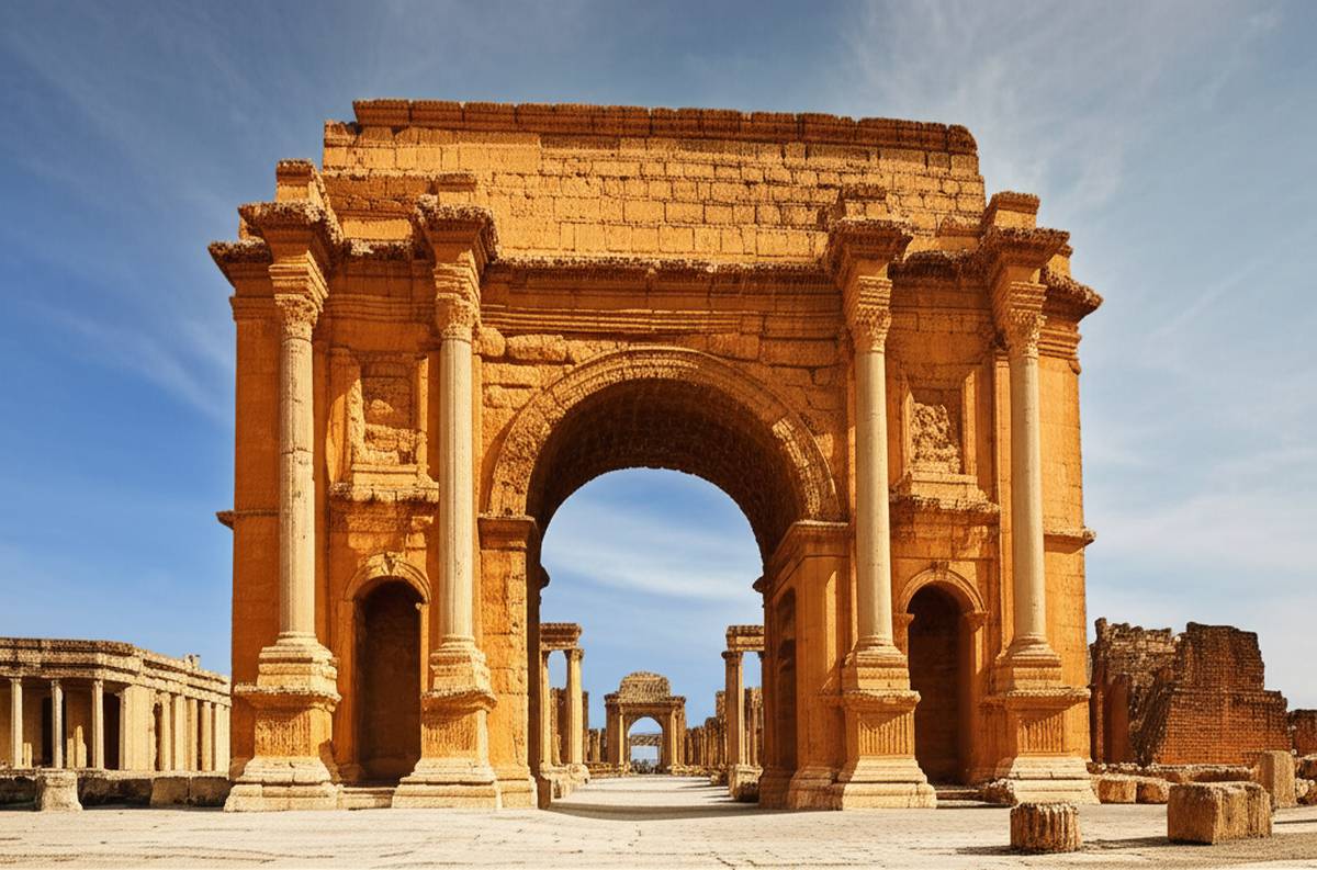 شهر باستانی تیمگاد و طاق تروجان Timgad